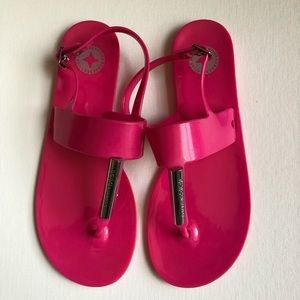 BCBGeneration Shoes - BCBG Hot Pink Jelly Sandals BCBGeneration Shoes - BCBG Hot Pink Jelly Sandals